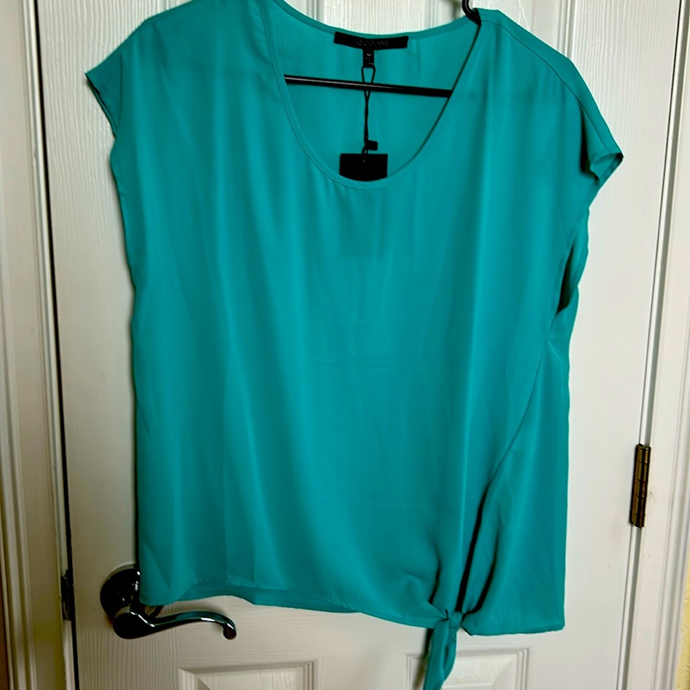 NWT sheer teal blouse. Size Medium.